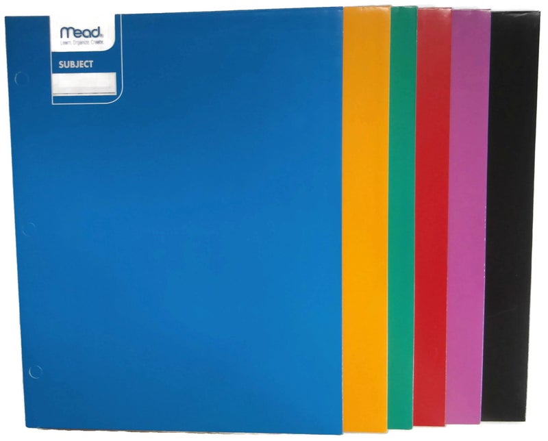 Mead Laminated Folder 9 x 12 (33198)- 6pk Assorted - Image 1